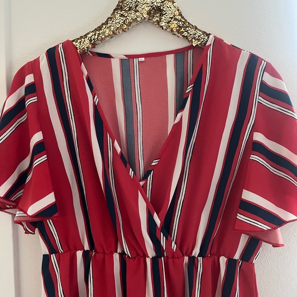 Red, White, and Blue Stripe Dress - Picture 4 of 4